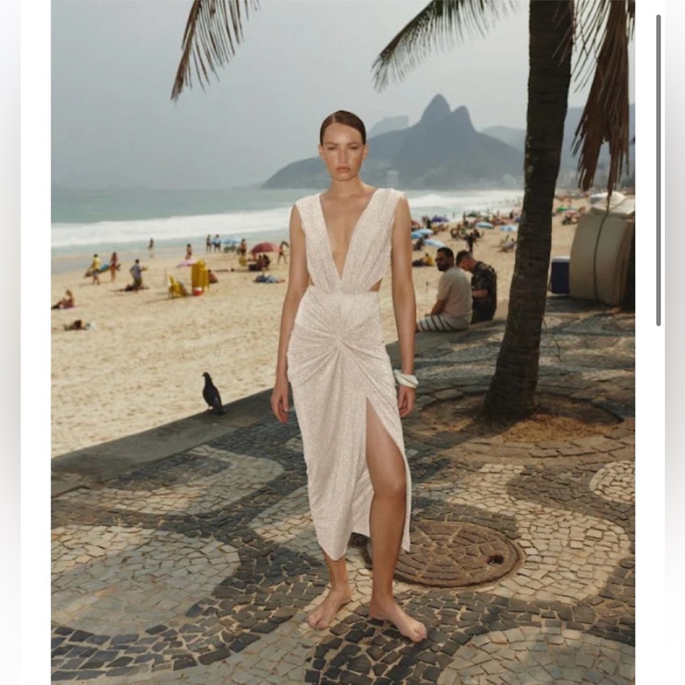 Baobab Collection Cream Midi Dress